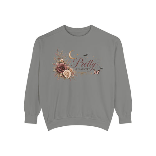 Comfort Color Crewneck- Pretty & Haunted — Soft Rebellion: After Dark 🌙🌹